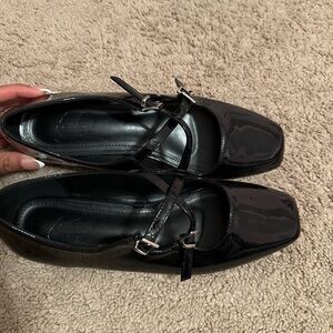 SHEIN Black Patent Flats